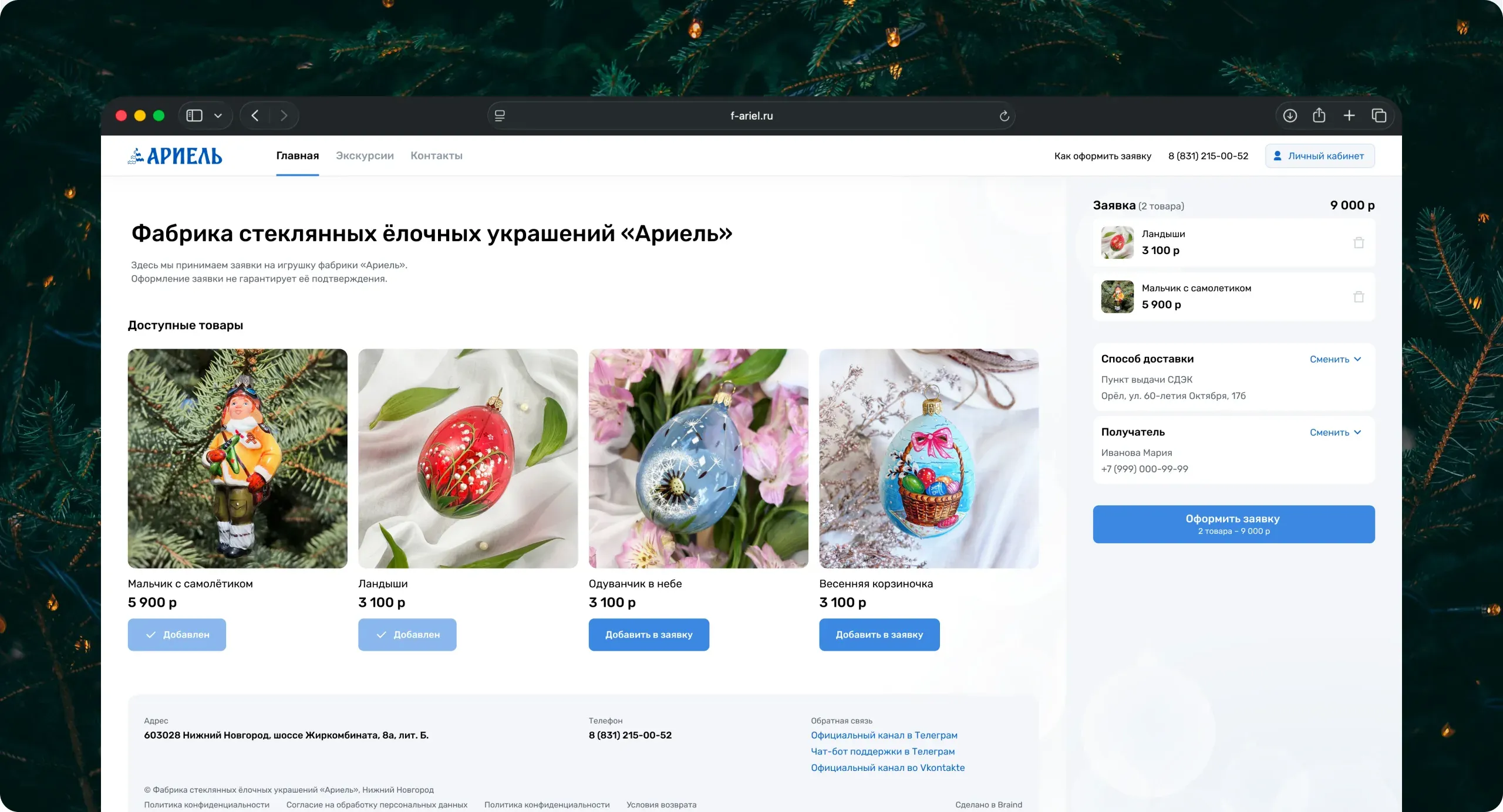 Ecommerce-платформа Ариэль для флеш-продаж